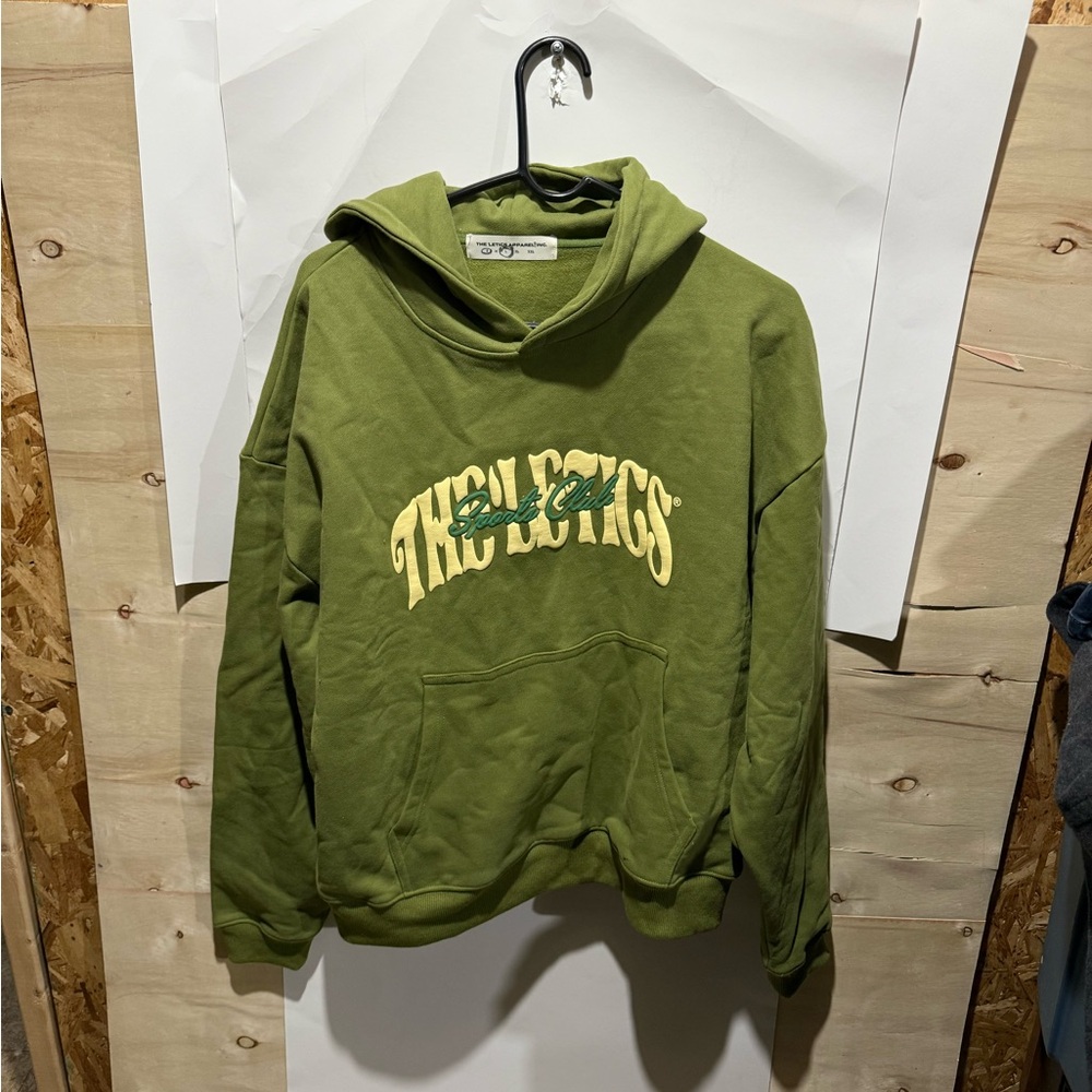 The’letics Puff Print Estate Green Hoodie